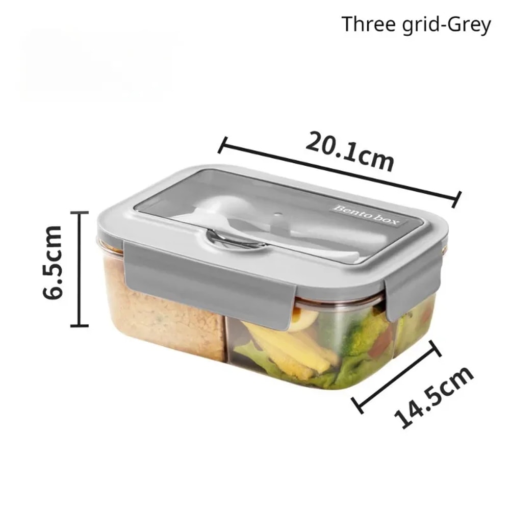 Square Divided Bento Box With Tableware Leakproof MicrowaveSafe Lunch Box For Office Picnic Campin 11