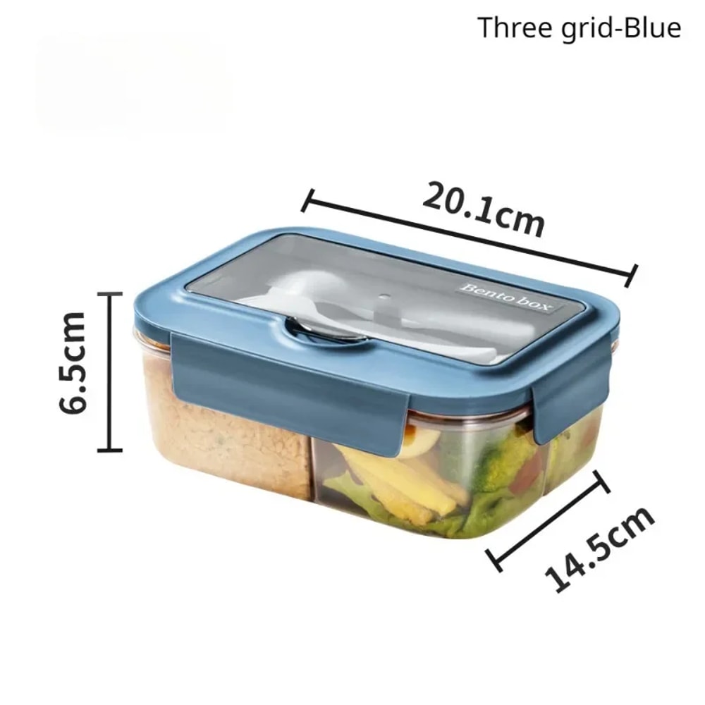 Square Divided Bento Box With Tableware Leakproof MicrowaveSafe Lunch Box For Office Picnic Campin 10