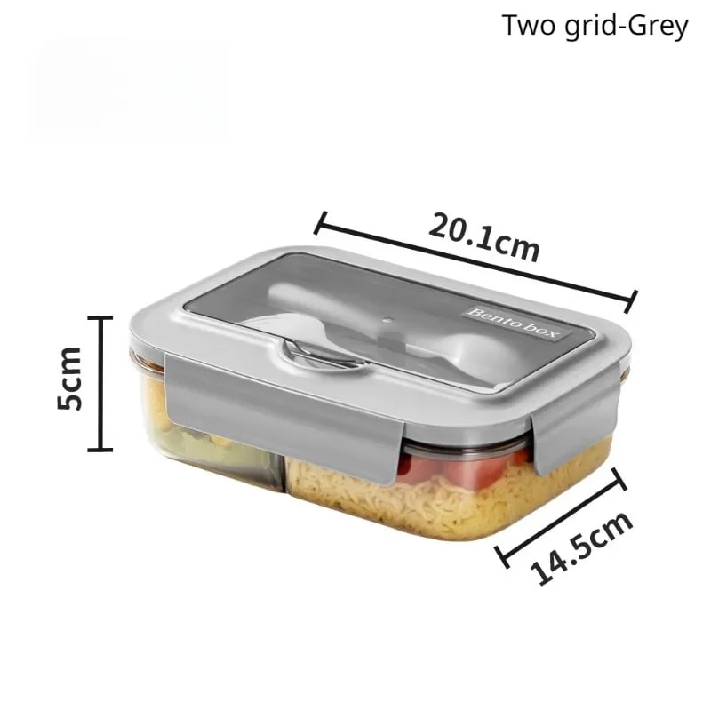 Square Divided Bento Box With Tableware Leakproof MicrowaveSafe Lunch Box For Office Picnic Campin 8