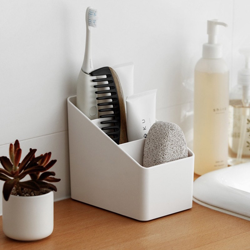 Multifunctional Desktop Storage Box Home Office & Remote Control Organizer, Gift-Worthy Plastic Organizer for Cosmetic