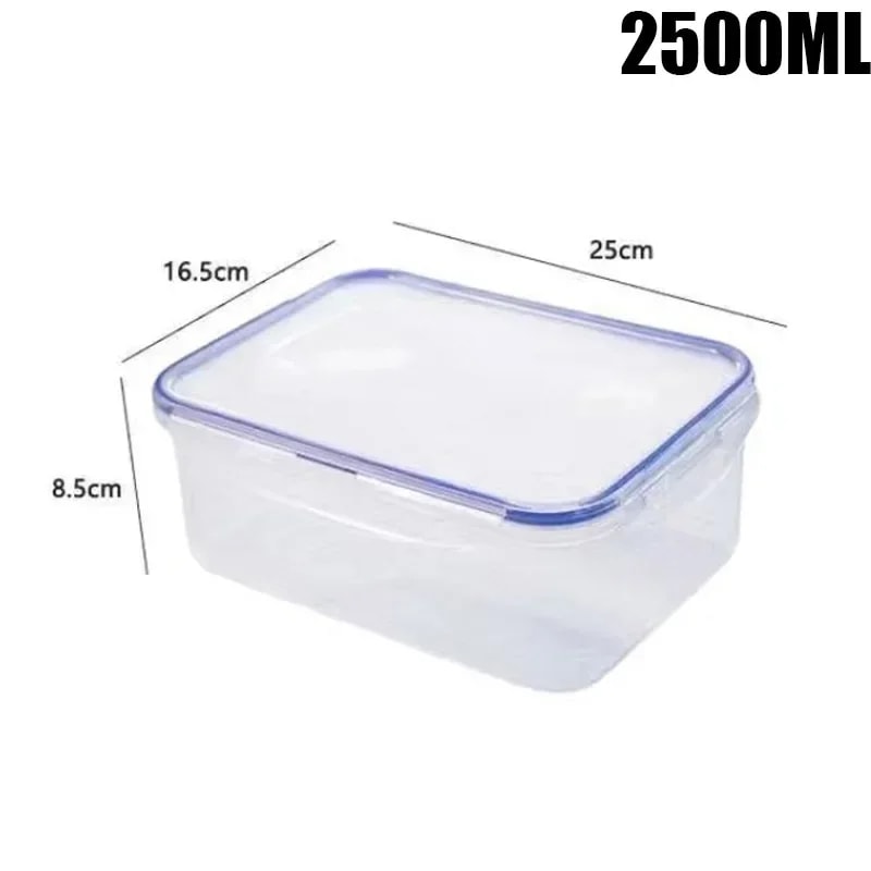 Sealed Refrigerator Storage Box With Lid Microwaveable Lunch Box Plastic Crisper 9