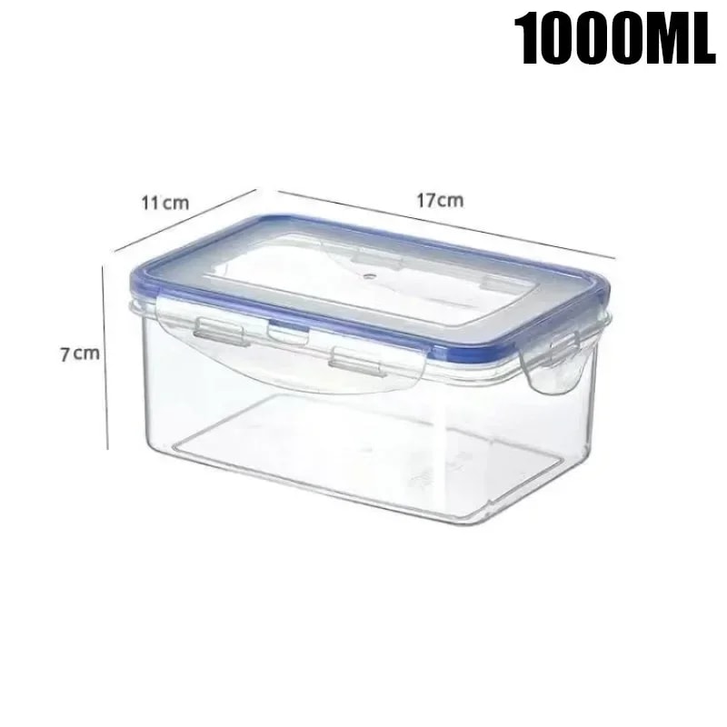 Sealed Refrigerator Storage Box With Lid Microwaveable Lunch Box Plastic Crisper 7