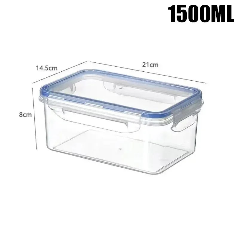 Sealed Refrigerator Storage Box With Lid Microwaveable Lunch Box Plastic Crisper 8