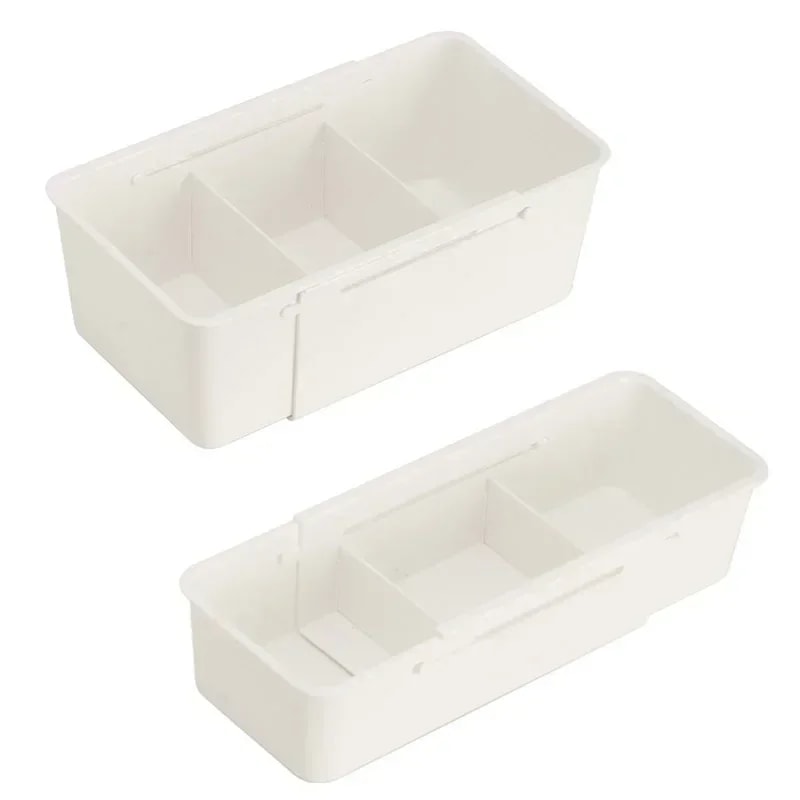 Retractable Compartment Kitchen Storage Box for Cutlery, Socks & Underwear Versatile Desktop Drawer Organizer