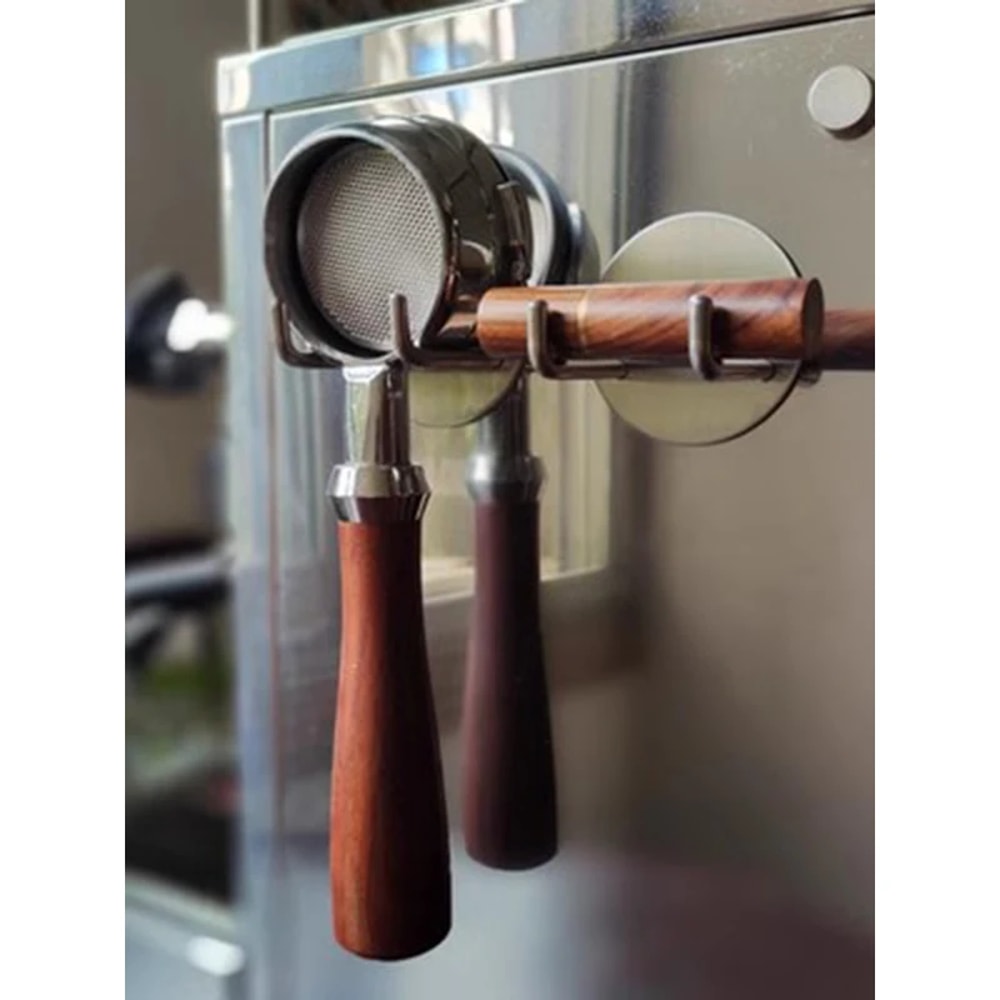 Self-Adhesive Coffee Bottomless Portafilter Holder Rack Cafe Tool for Organized Brewing