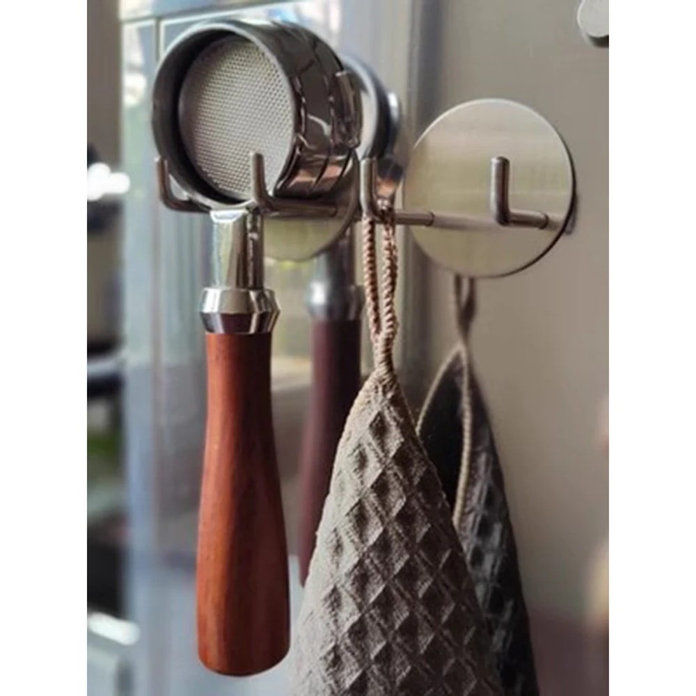 Self-Adhesive Coffee Bottomless Portafilter Holder Rack Cafe Tool for Organized Brewing