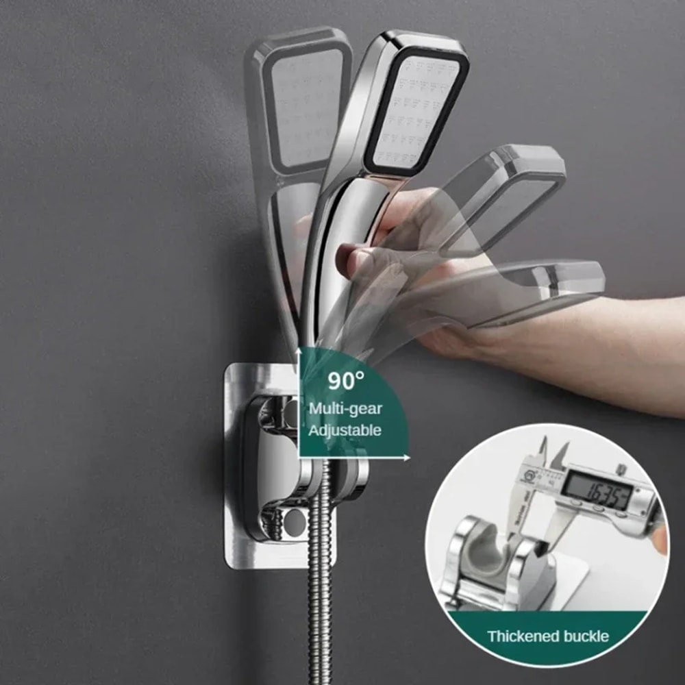 Adjustable Shower Bracket Holder No Punching Easy Installation Bathroom Accessory 2