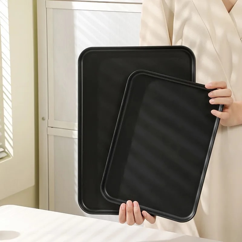Non-Slip Melamine Serving Tray for Restaurants & Tea Service