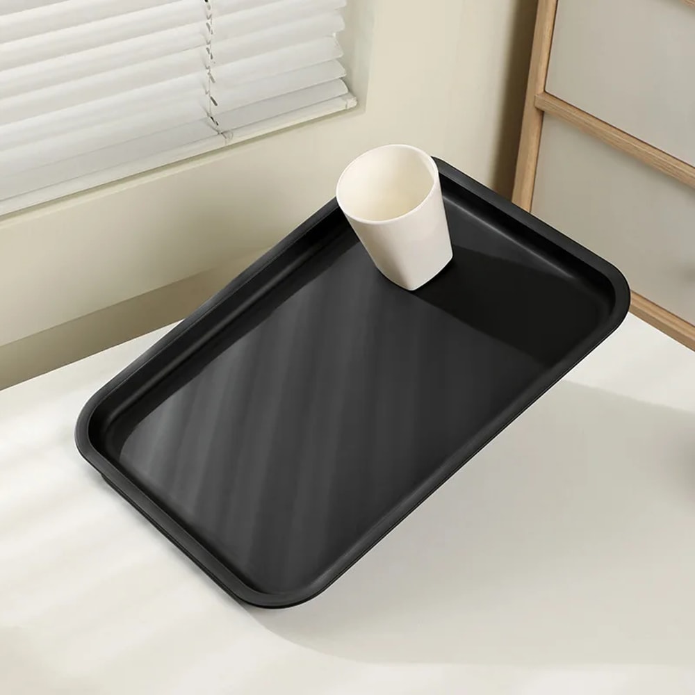 Non-Slip Melamine Serving Tray for Restaurants & Tea Service