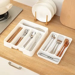 easy-clean cutlery organizer tray for home kitchen spoon & fork divider box