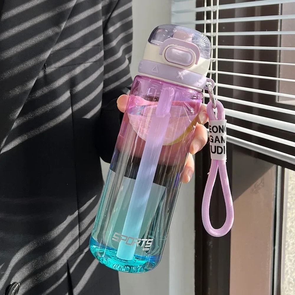 Gradient Sports Water Bottle With Straw Large Capacity For Outdoor Activities 0