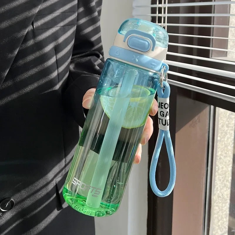 Gradient Sports Water Bottle With Straw Large Capacity For Outdoor Activities 1
