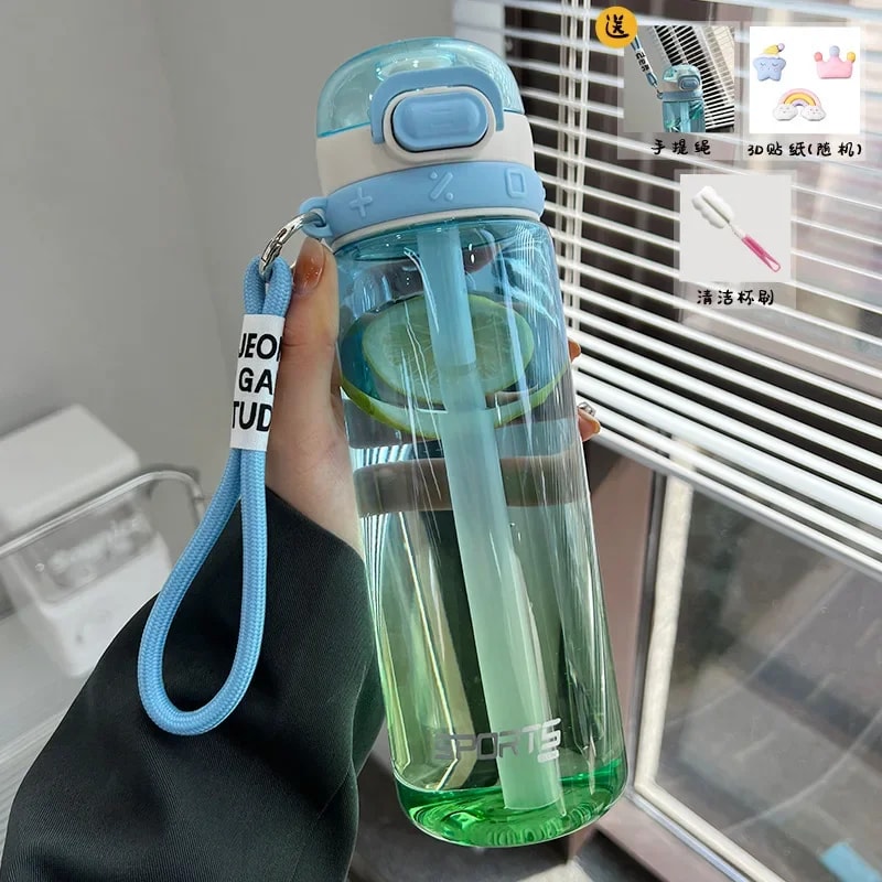 Gradient Sports Water Bottle With Straw Large Capacity For Outdoor Activities 5