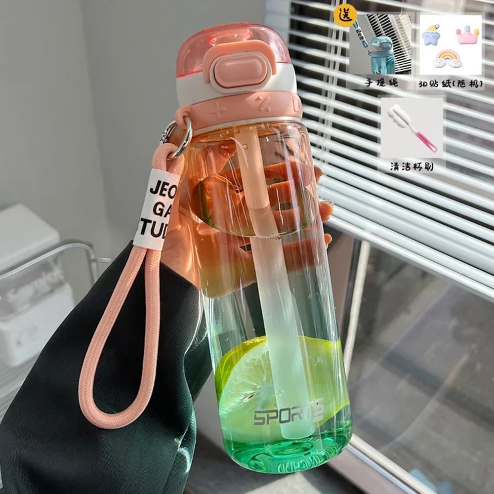 Gradient Sports Water Bottle With Straw Large Capacity For Outdoor Activities 6