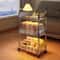 Multilayer Transparent Acrylic Storage Trolley with Wheels Mobile Shelf for Living Room, Bathroom & Snacks