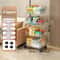 Multilayer Transparent Acrylic Storage Trolley with Wheels Mobile Shelf for Living Room, Bathroom & Snacks