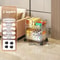 Multilayer Transparent Acrylic Storage Trolley with Wheels Mobile Shelf for Living Room, Bathroom & Snacks