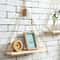 Wooden Hanging Plant Shelf with Hemp Rope Floating Wall Mounted Tray for Home, Garden, and Living Room Decoration