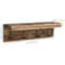Rustic Wood Key Holder Shelf with Hooks Farmhouse Wall Decor
