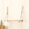 Wooden Floating Wall Shelf With Hanging Rope Ideal For Plants And Home Decor 5
