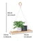 Macrame Hanging Wall Shelf for Plants & Books Boho Floating Shelf with Rope