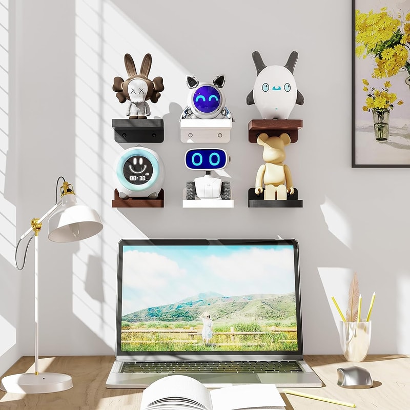 Mini Floating Shelves For Wall Display Ledges With Dual Installation Options 3