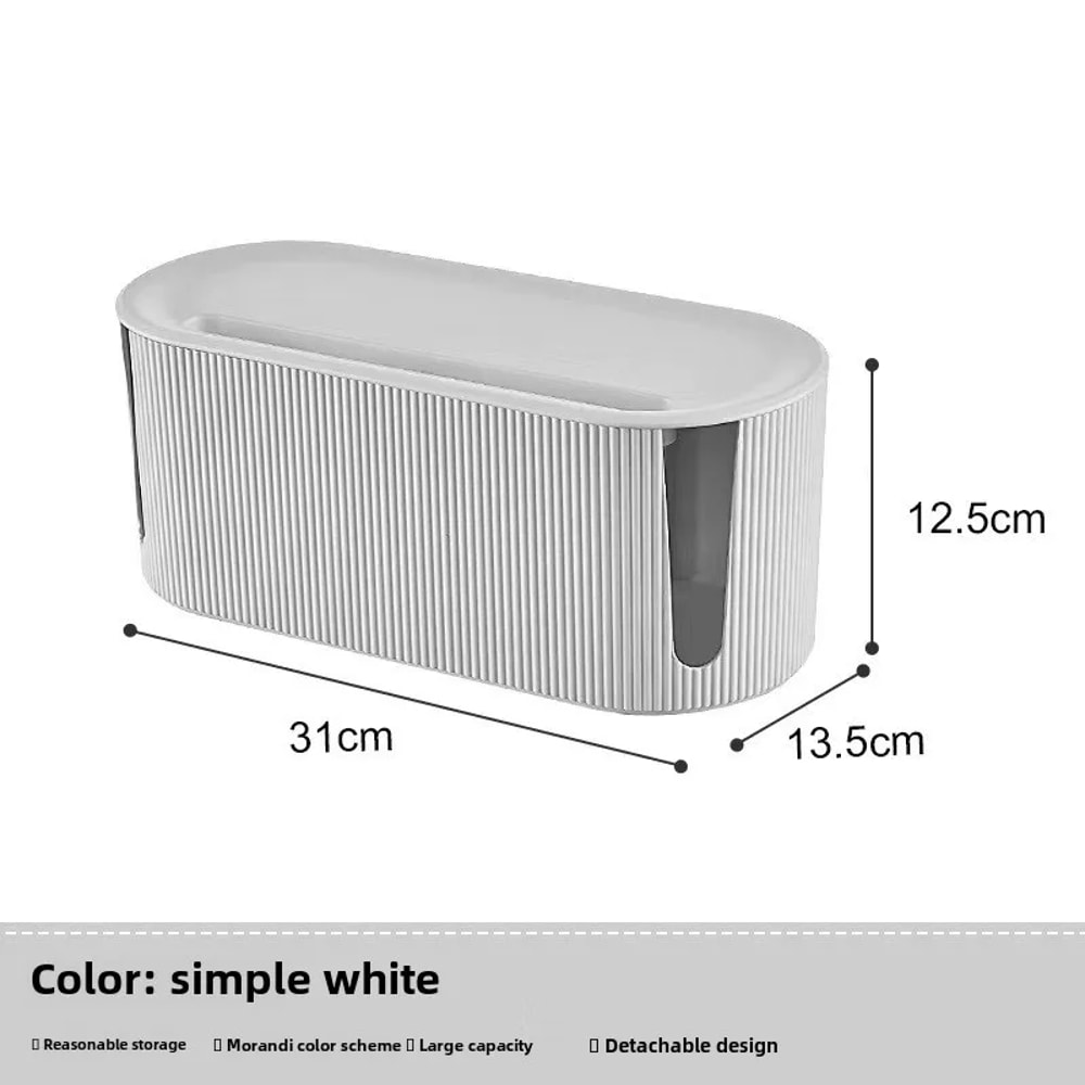 Nordic Cable Organizer Storage Box Desk Plug Holder & Wireless Router Stand