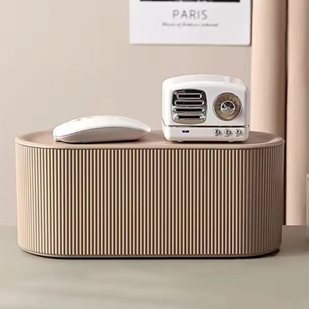 Nordic Cable Organizer Storage Box Desk Plug Holder & Wireless Router Stand