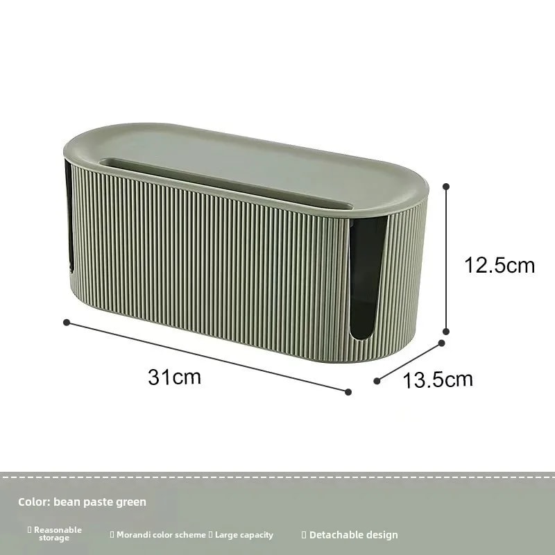 Nordic Cable Organizer Storage Box Desk Plug Holder & Wireless Router Stand