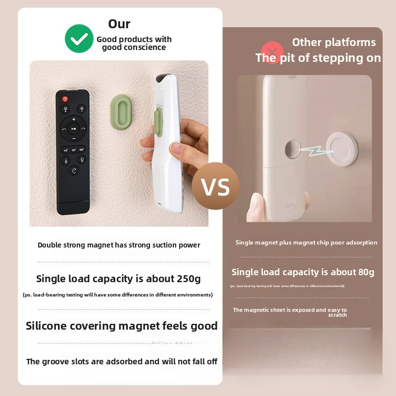 Magnetic Wall Mount Remote Control Holder For TV Air Conditioner SelfAdhesive Organizer For Househ 4