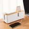 Bamboo Cable Management Box With Storage Desk Organizer For Wires And Power Strips 5