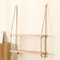 Wooden Floating Shelves With Rope Hanging For Wall Storage Living Room Decor Plant Flower Display 6