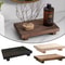 Wooden Tray Pedestal Stand MultiFunctional Storage Holder For Bathroom Kitchen And Home Decor 1
