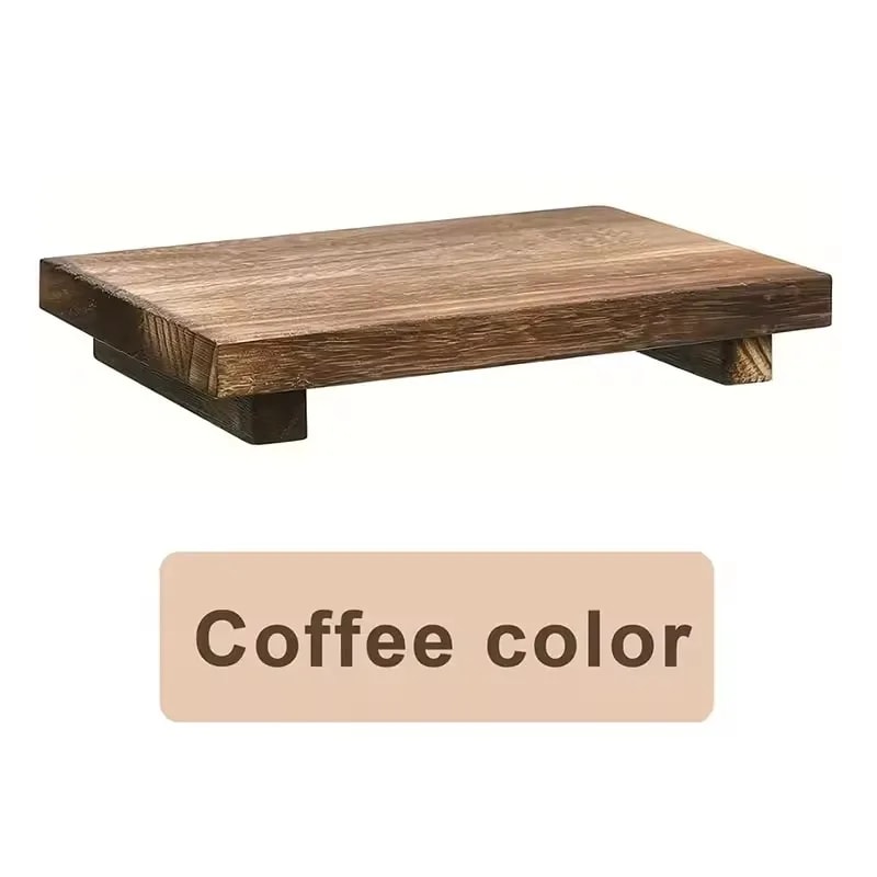 Wooden Tray Pedestal Stand MultiFunctional Storage Holder For Bathroom Kitchen And Home Decor 6