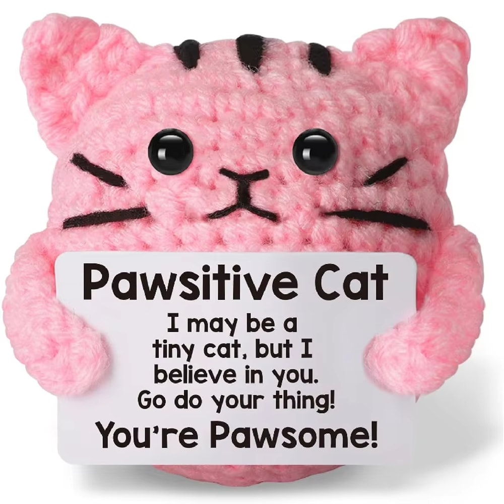 Mini Handmade Potato Hug Doll With Card Positive Energy Plush Knitting Gift 7