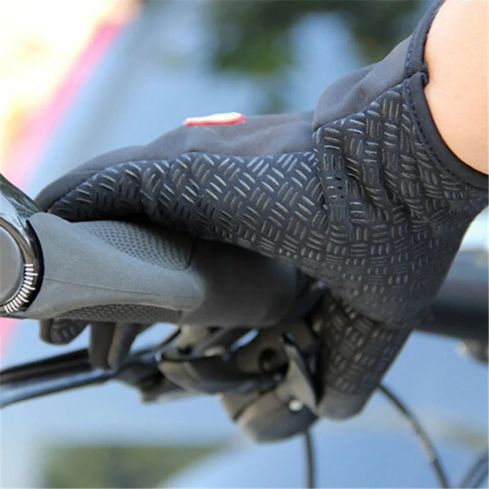 Mens Winter Cycling Gloves Waterproof Touchscreen Thermal NonSlip For Outdoor Motorcycle Driving 4