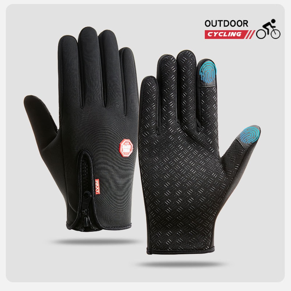 Mens Winter Cycling Gloves Waterproof Touchscreen Thermal NonSlip For Outdoor Motorcycle Driving 6
