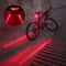 Waterproof Bike Tail Light With Dual Laser Lines And LED Safety Warning 0