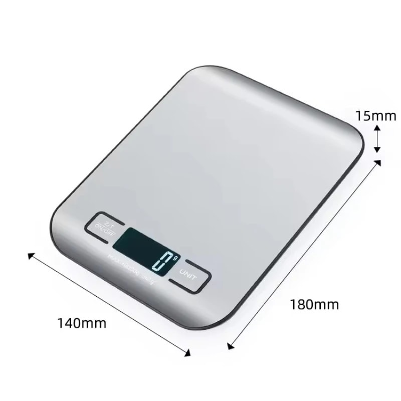 Precision Digital Kitchen Scale With LED Display Stainless Steel Food Weighing Tool 5