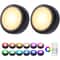 Wireless RGBW LED Puck Lights With Remote Dimmable Under Cabinet Closet Night Lamp 5