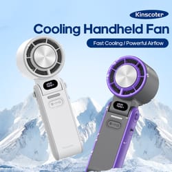 portable rechargeable mini handheld fan, high level speed, foldable for outdoor cooling