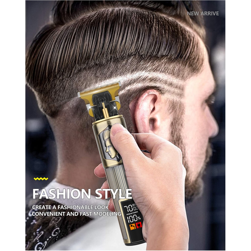 Vintage Hair Clippers Professional Electric Trimmer For Barber Shops Beard Shaver With LED And Drag 0