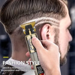 vintage hair clippers professional electric trimmer for barber shops, beard shaver with led and dragon carving