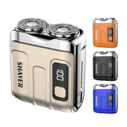 travel electric shaver for men rechargeable portable beard trimmer with magnetic floating blade head