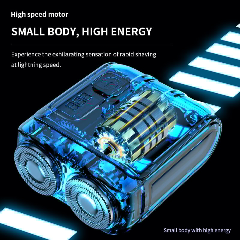 Travel Electric Shaver For Men Rechargeable Portable Beard Trimmer With Magnetic Floating Blade Hea 5