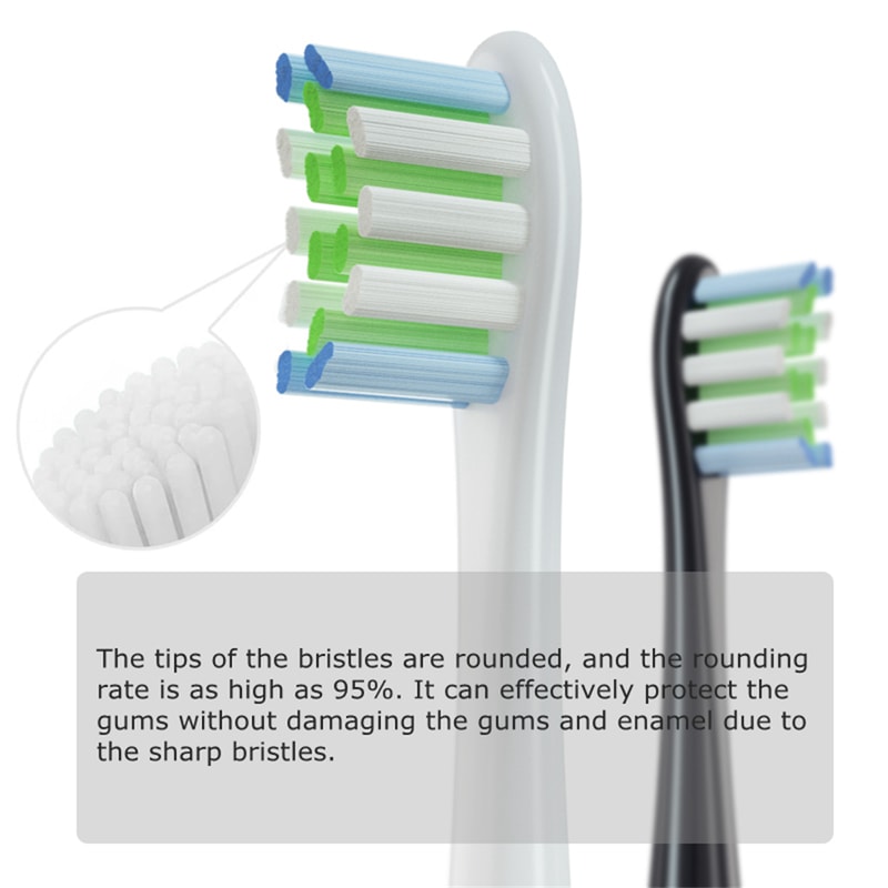 Replacement Brush Heads For Oclean Electric Toothbrush Soft Bristle Nozzles For Gentle Clean 4