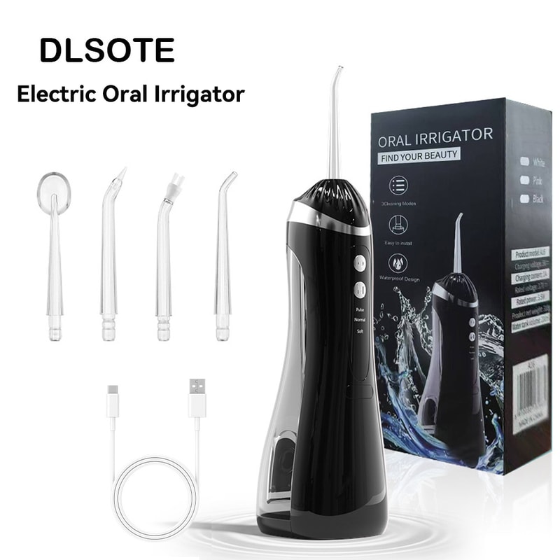 Portable Waterproof Dental Water Flosser with Cleaning Modes, Rechargeable and Teeth Whitening