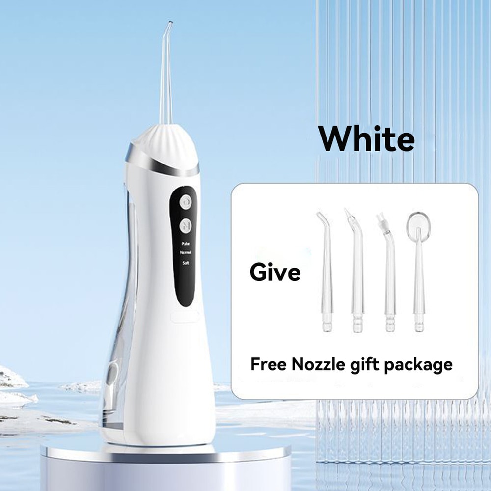 Portable Waterproof Dental Water Flosser with Cleaning Modes, Rechargeable and Teeth Whitening