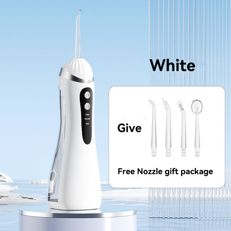 Portable Waterproof Dental Water Flosser with Cleaning Modes, Rechargeable and Teeth Whitening