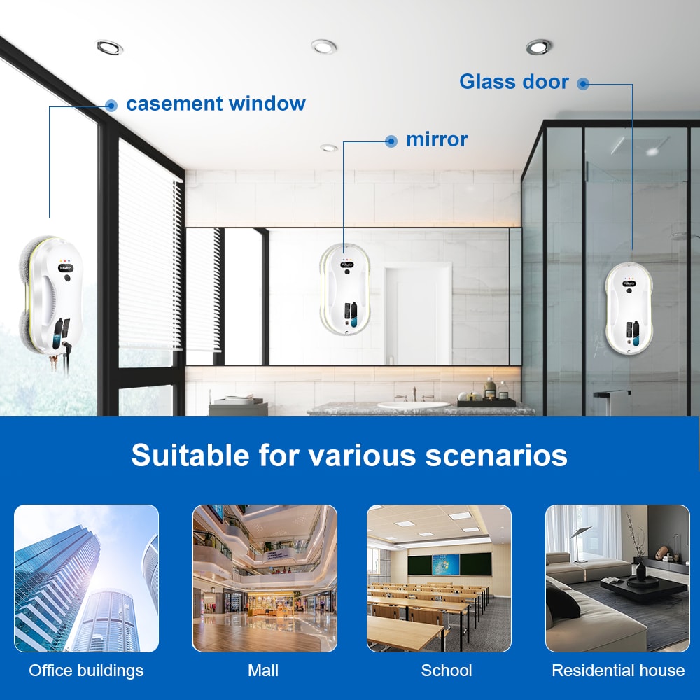 Automatic Window Cleaning Robot With Remote Control Household Electric Glass Wiper 1